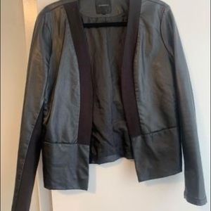 Faux Leather Blazer